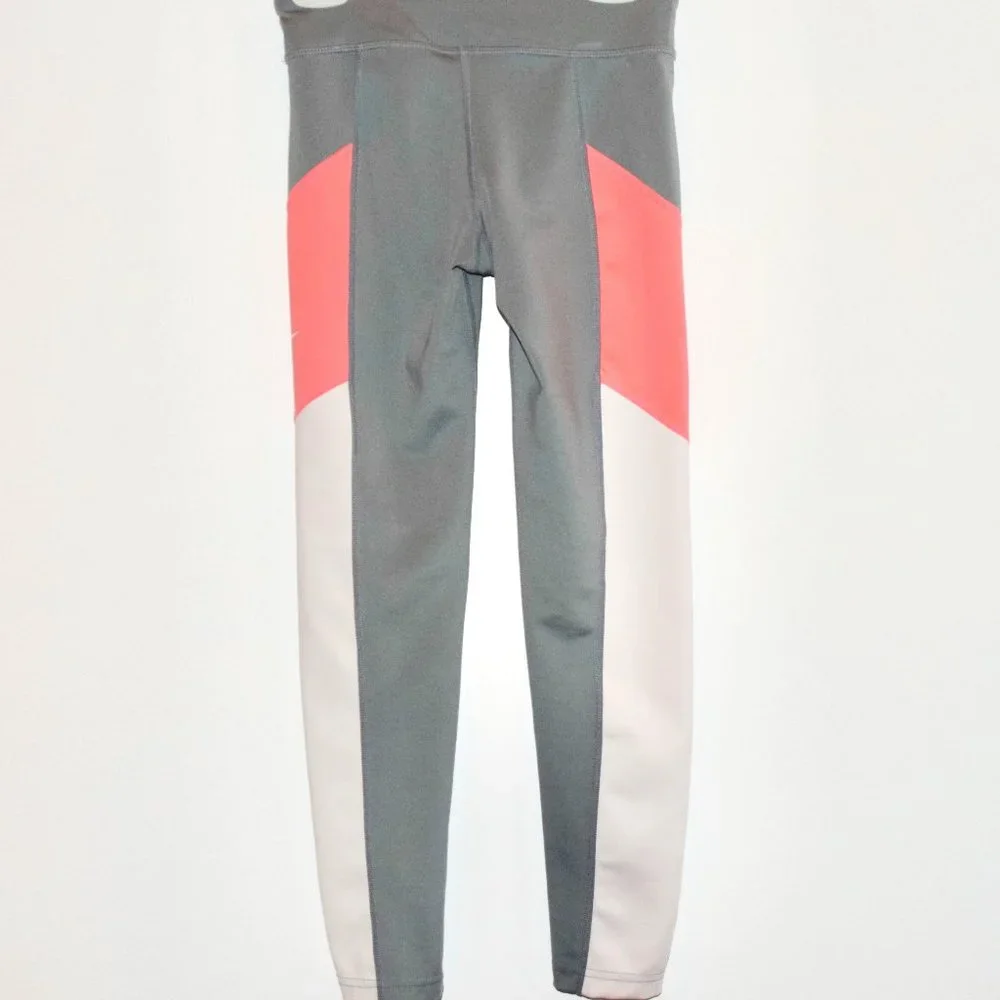 Girl's Nike Dri-Fit Trophy Training Gray Leggings - Size Medium 🌸 (Host Pick)